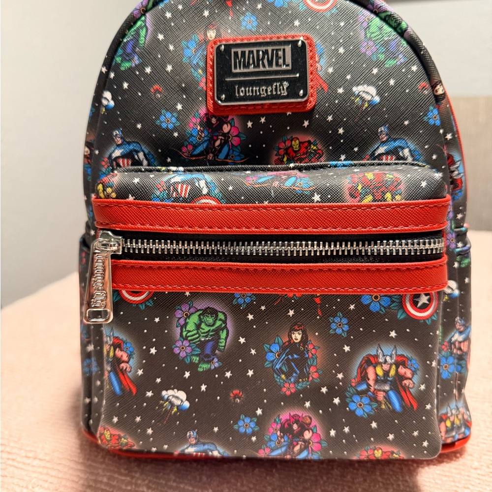 Loungefly Marvel Mini Backpack - Black and Red